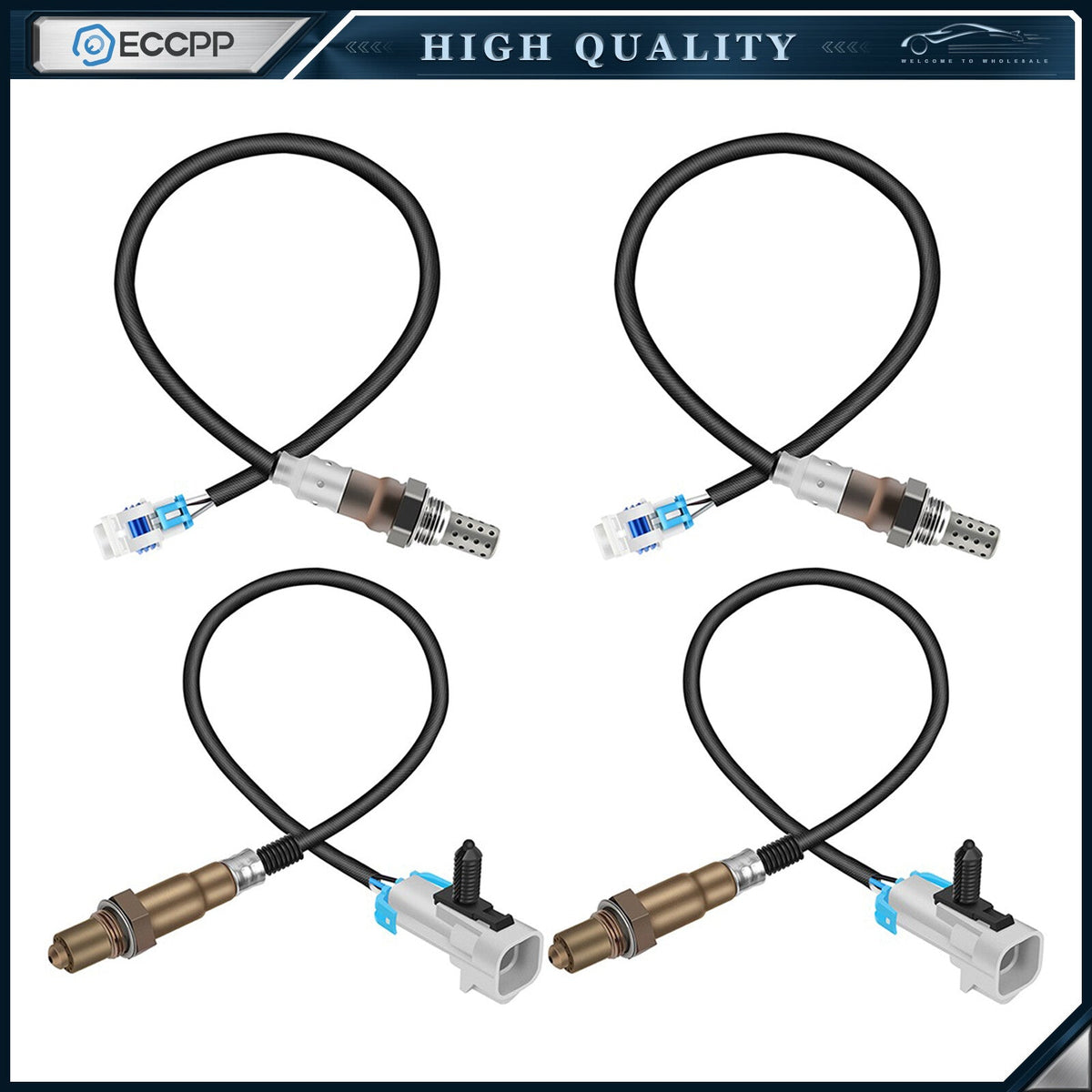 4pcs Upstream&Downstream for Chevy Silverado 1500 2008-12 O2 Oxygen Sensor 6B93BC-57