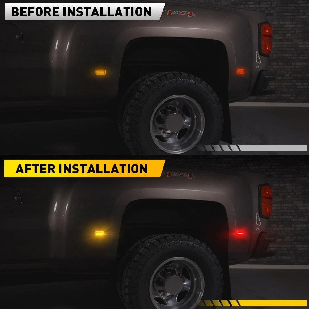 4X For 2015-23 Chevy Silverado 2500HD/3500HD Dually Bed LED Side Marker Light EA 6B93BC-57