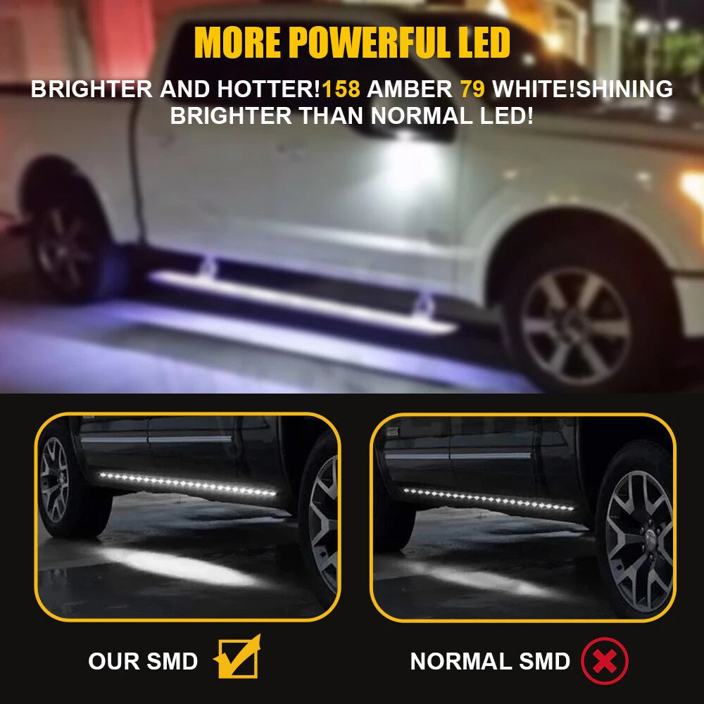 2X 70" Running Board LED DRL Side Step Strip Lights Bar For Ram 1500 2500 3500 A 6B93BC-57