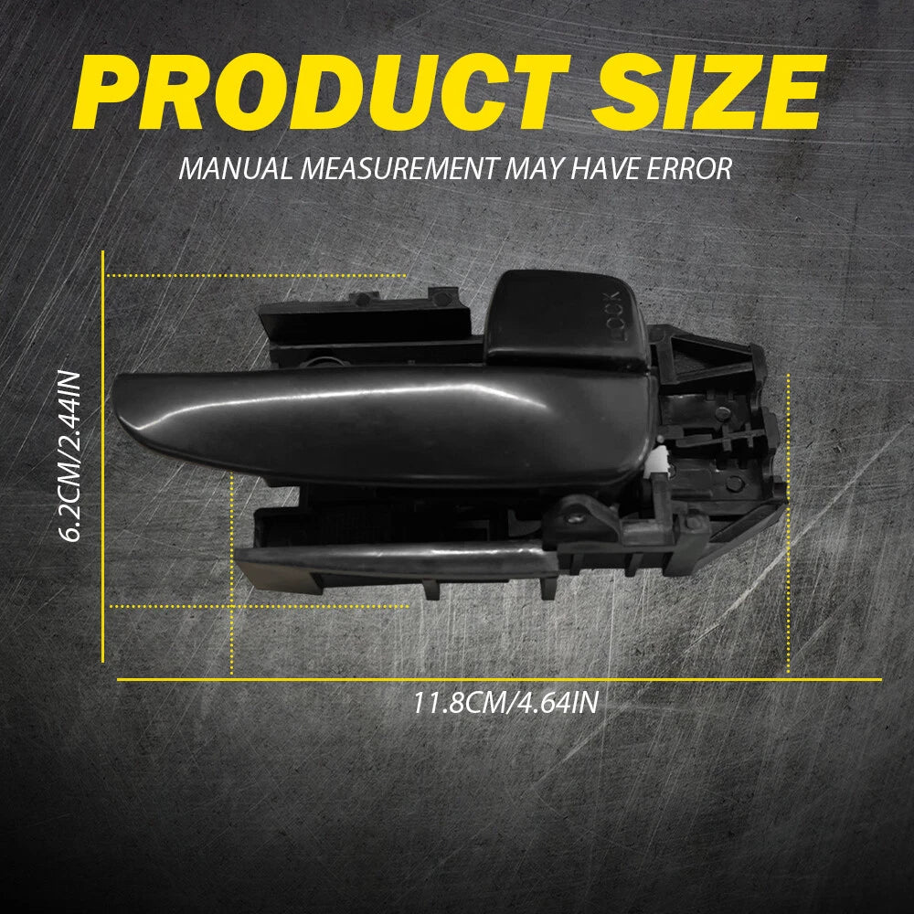 Interior Door Handle For 2001-2006 Hyundai Elantra Set of 2 Front Black Plastic 6B93BC-57