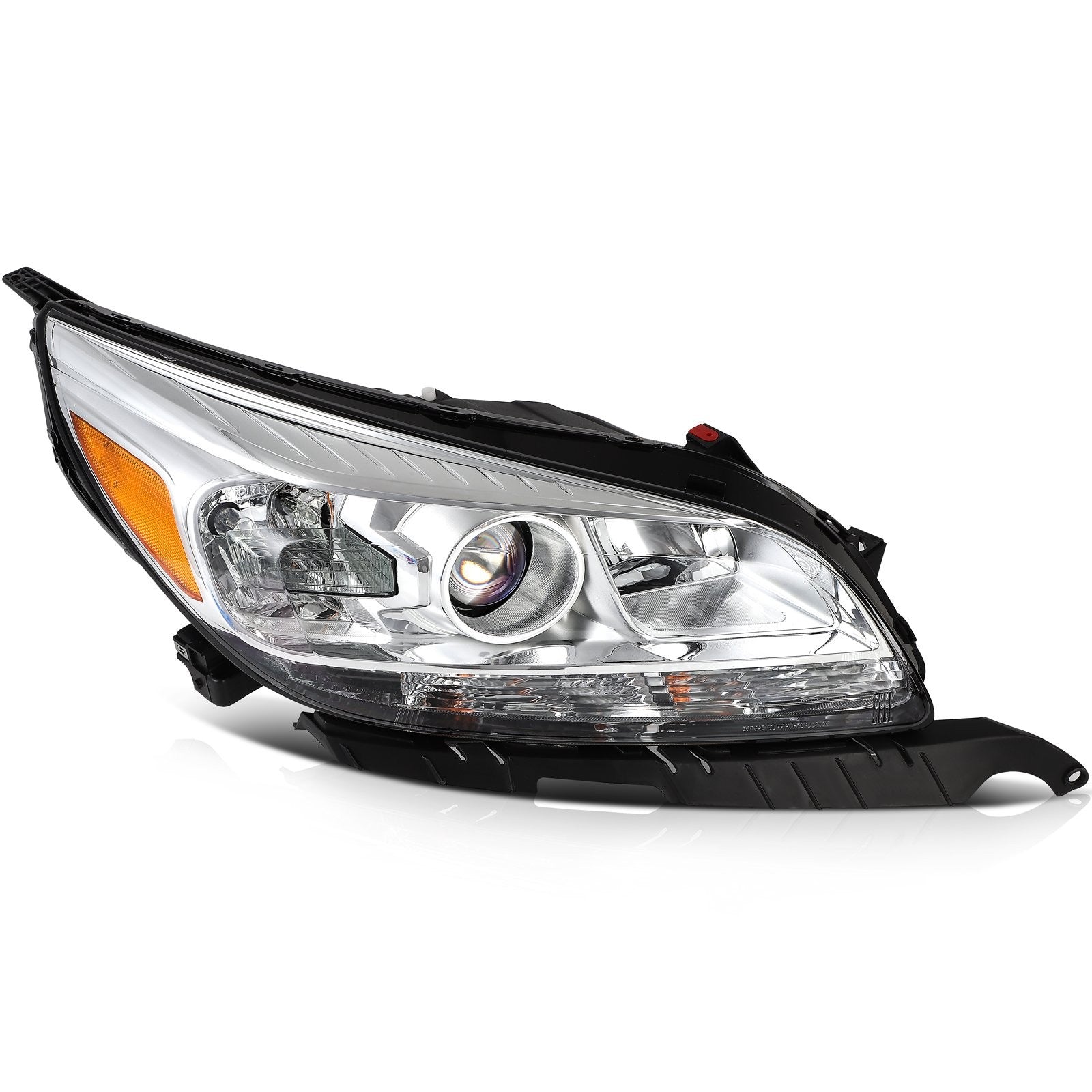 Pair Kit Halogen Headlights Assembly For 2013-2015 Chevrolet Malibu Chrome Amber KOEEP