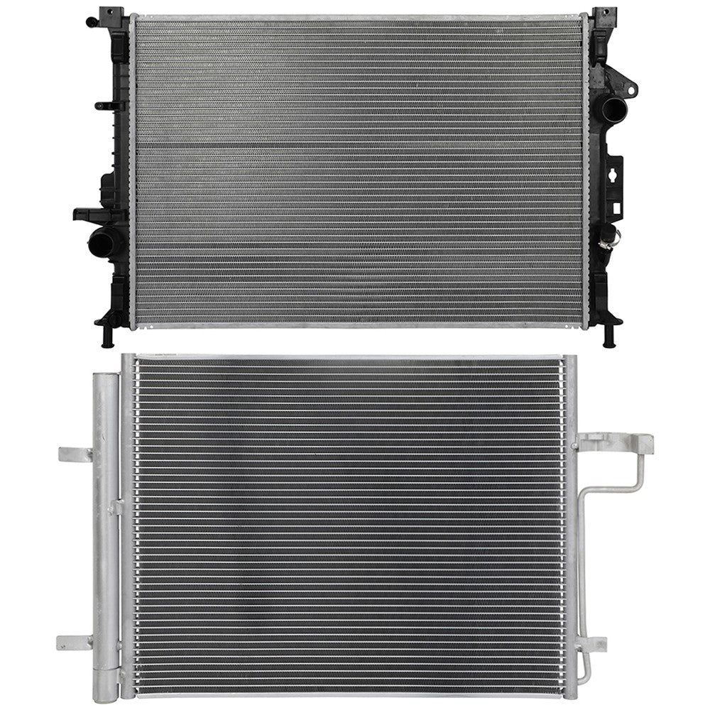 Aluminum Radiator & AC Condenser Cooling Kit For 2014 2015 2016-2019 Ford Escape 6B93BC-57