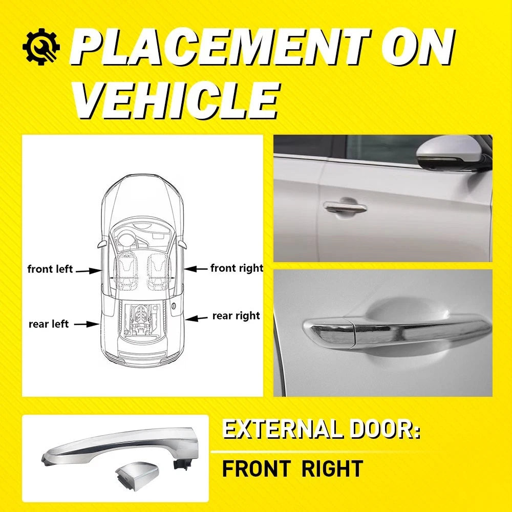 Exterior Door Handle Front Right Passenger RH for 2016 17-2021 Hyundai Tucson EA 6B93BC-57