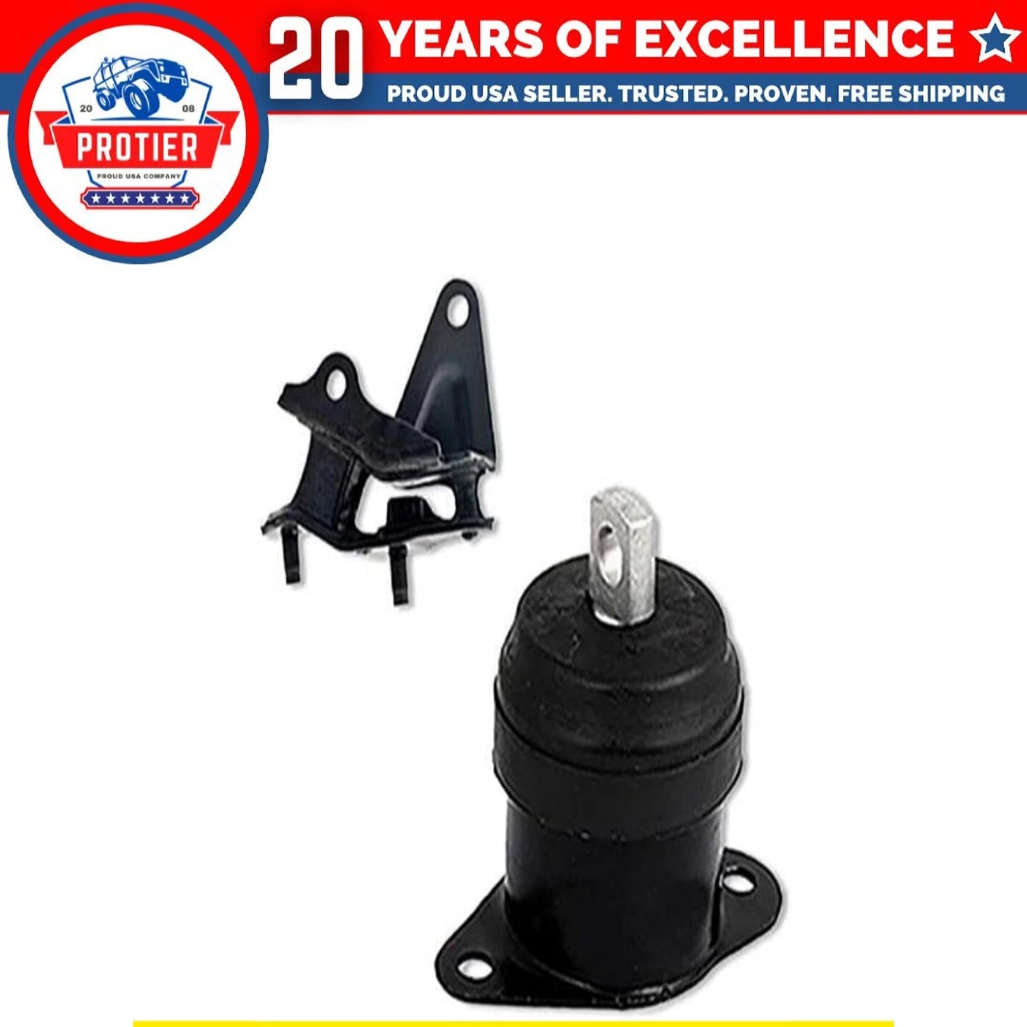 Fits 2003-2007 Honda Accord 2.4L MANUAL Front Right Motor & Rear Trans Mount : 6B93BC-57
