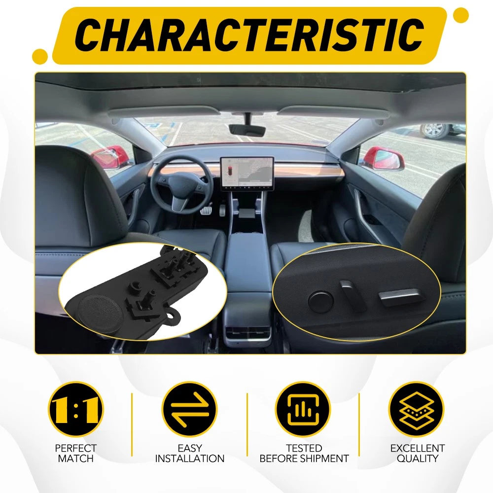 For 2017-2022 Tesla Model 3/Y Front Left Driver side Power Seat Control Switch A 6B93BC-57