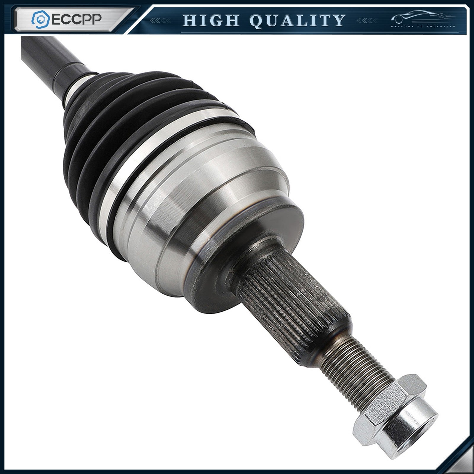 1X CV Axle + 1X Wheel Hub Bearing Front For 2006-2008 Dodge Ram 1500 4WD W/ ABS 6B93BC-57