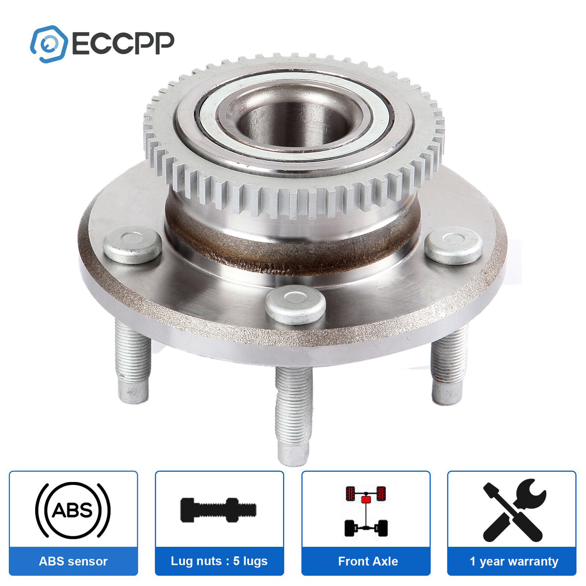 1Pc Front Wheel Hub Bearing Assembly For Ford Mustang 2005-2011 2012 2013 2014