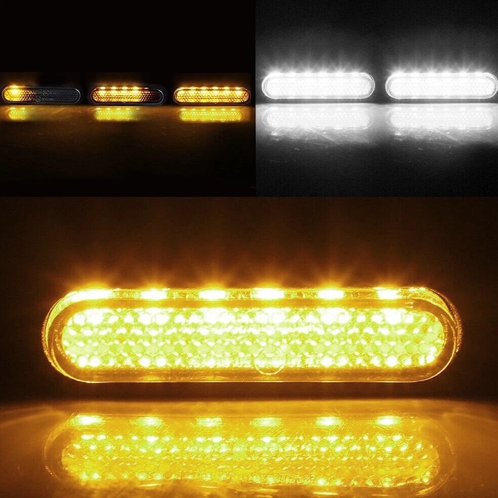 Motorcycle LED Turn Signals Amber Blinker Running Light For Yamaha Chopper EOA 6B93BC-57
