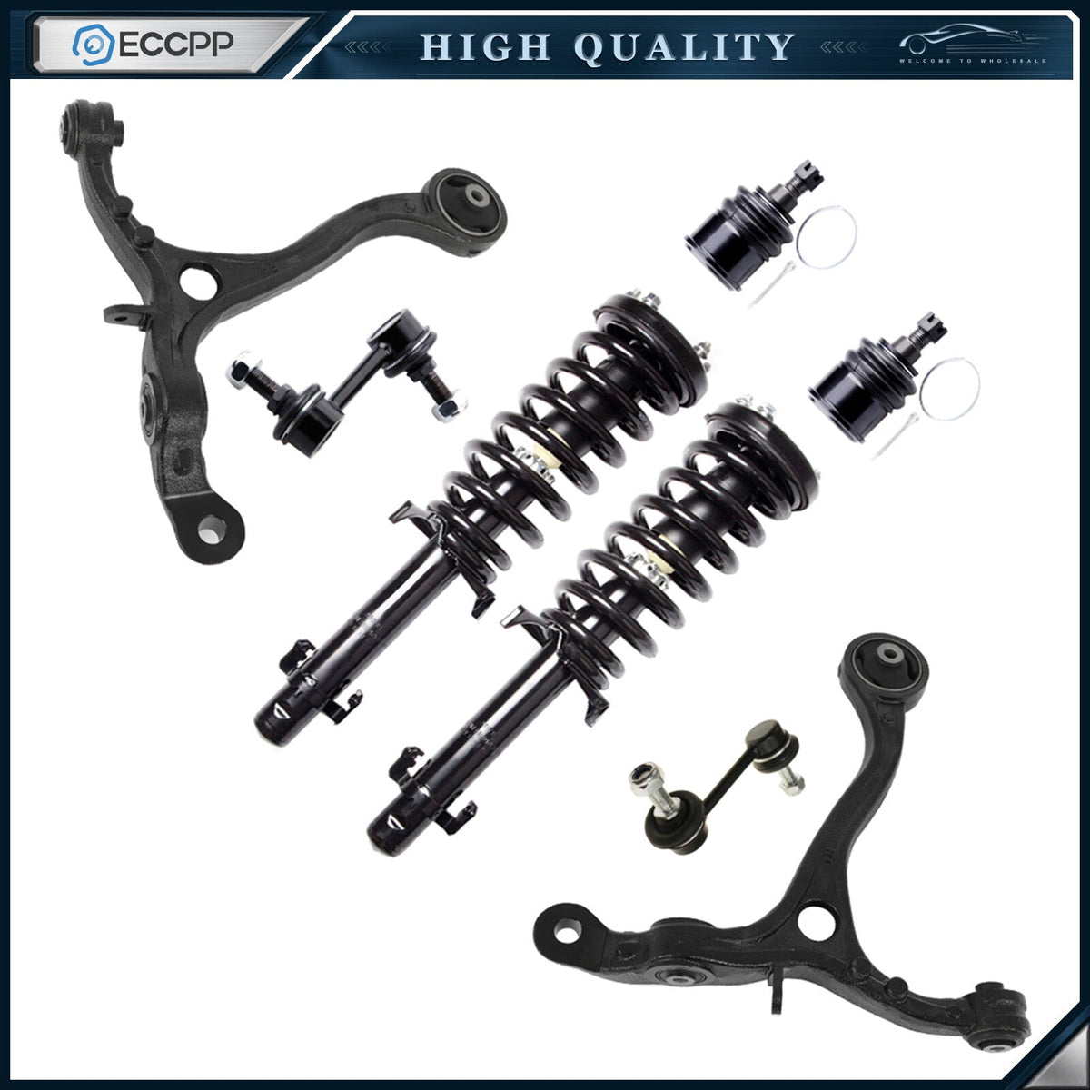 Front Struts Lower Control Arms Ball Joint Sway Bars for 2008-2012 Honda Accord KOEEP