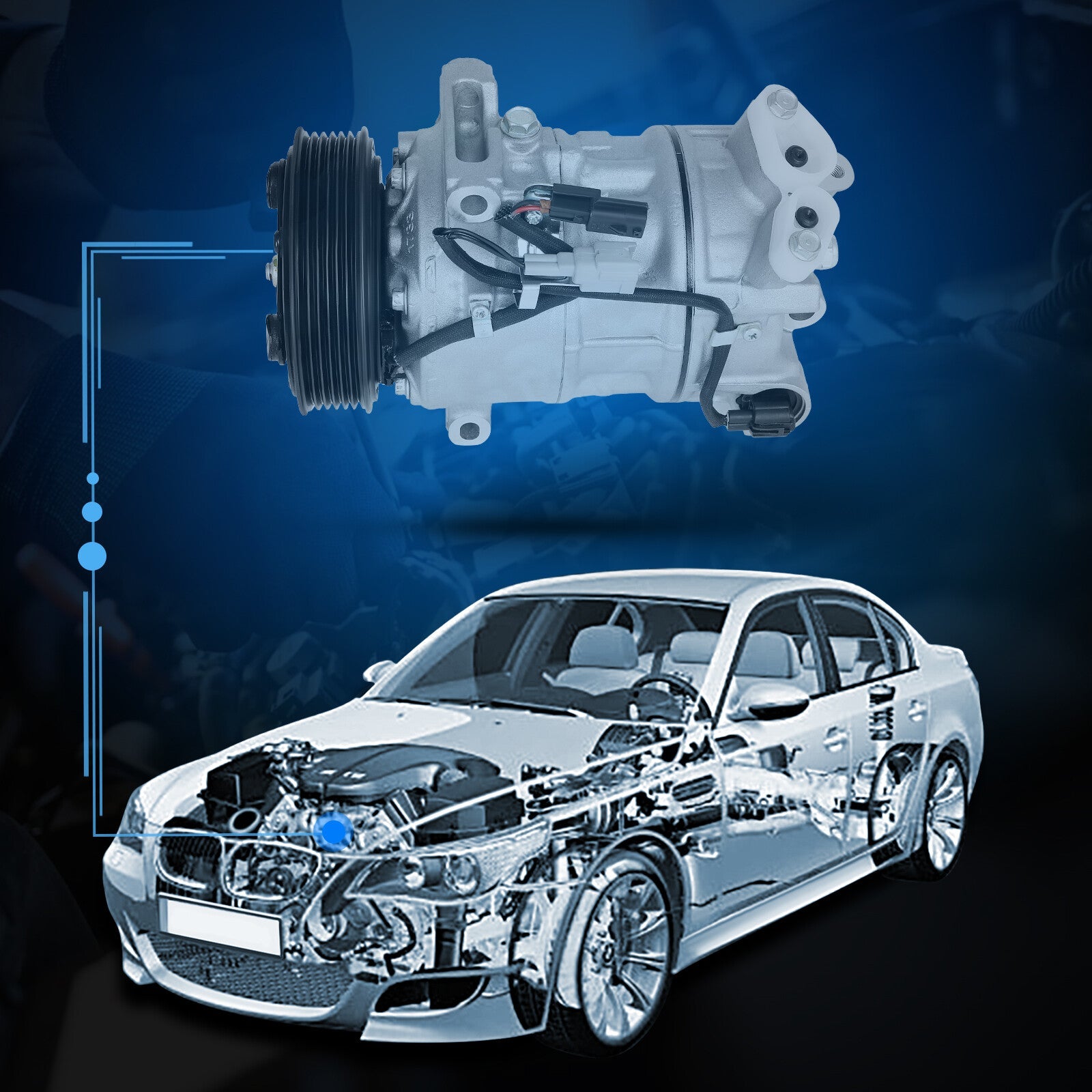 A/C AC Compressor For Nissan Tsuru 2014-2015 1.6L For Sentra 2013-2019 1.8L 6B93BC-57