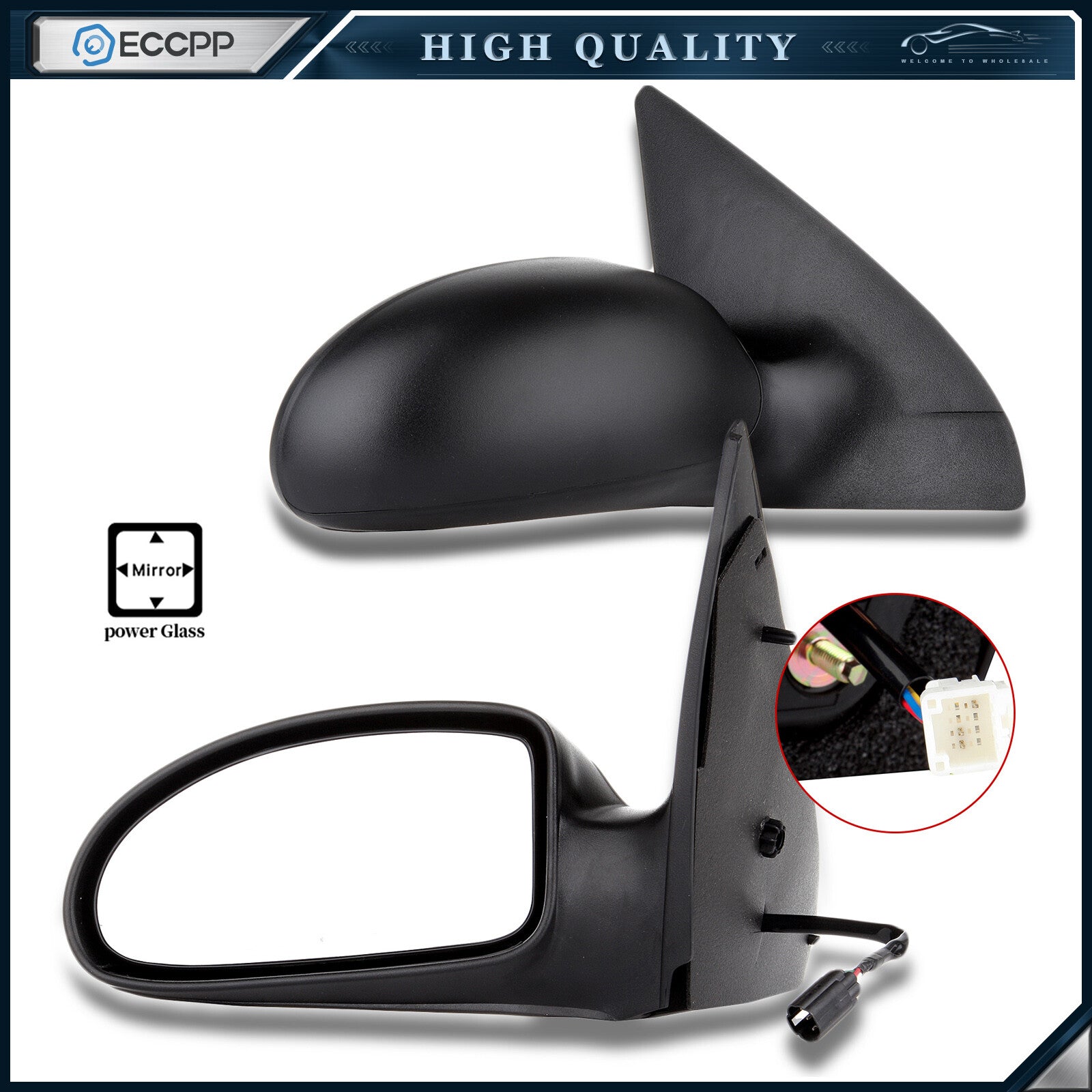 Driver Left Side Power Mirror For 2000-2007 Ford Focus Textured Black 6B93BC-57