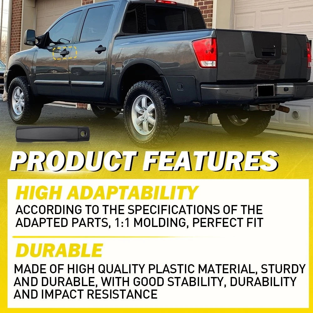 4PCS Front+Rear Exterior Door Handles Black For 2004-2015 Nissan Titan Armada EA 6B93BC-57