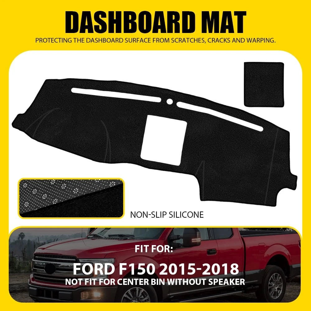 Dashboard Cover For 2015 -2017 2018 Ford F150 Dash Cover Mat Dashmat Black EOA 6B93BC-57