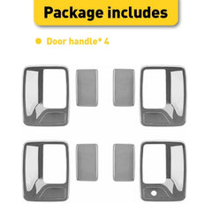 For 99-14 2015 16 FORD F250-F550 Crew CHROME Cab Door Handle COVERS W/O PSKH EOA 6B93BC-57