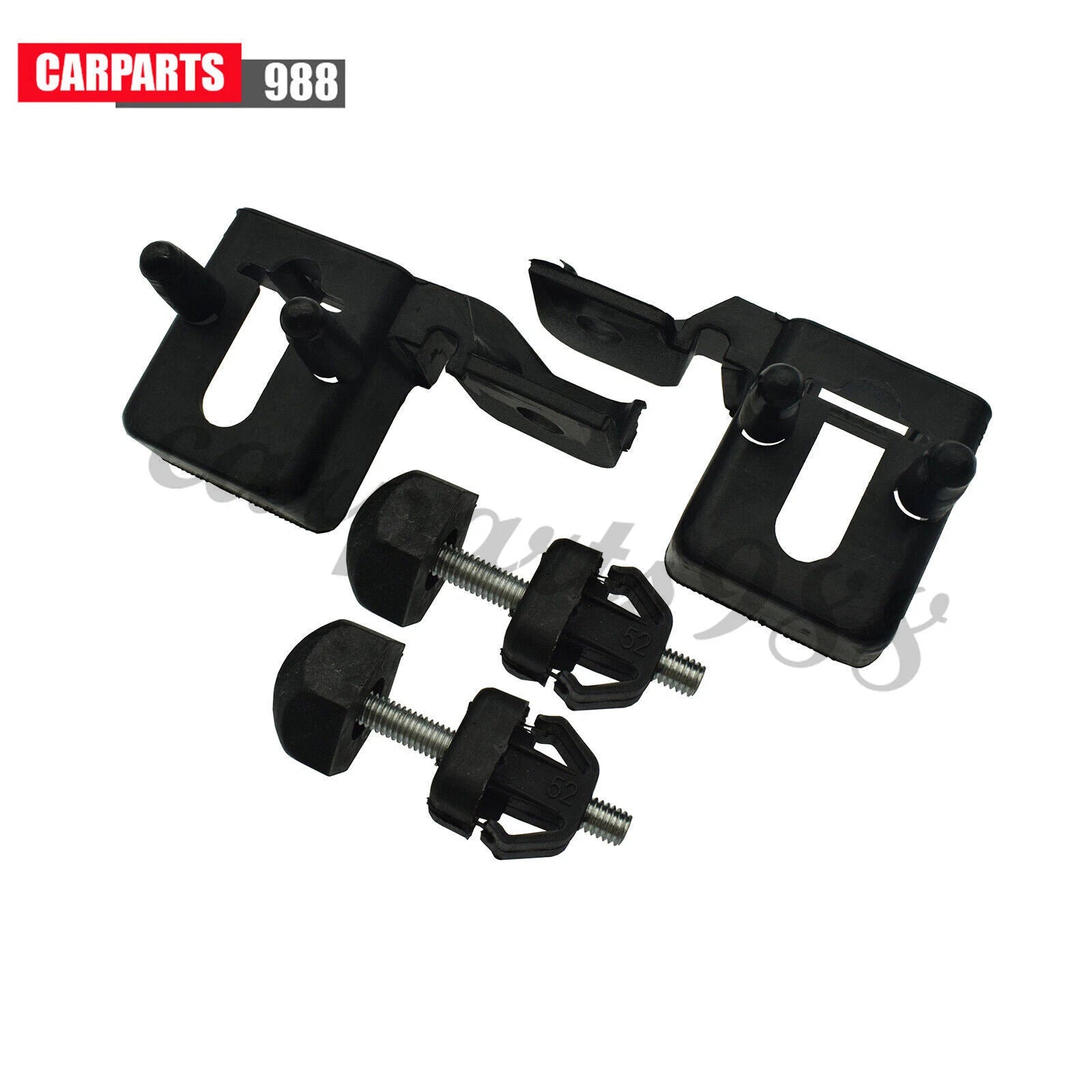 4Pcs Left Right Hood Bumper Stopper & Bracket For 13-16 Ford Fusion Lincoln MKZ 6B93BC-57