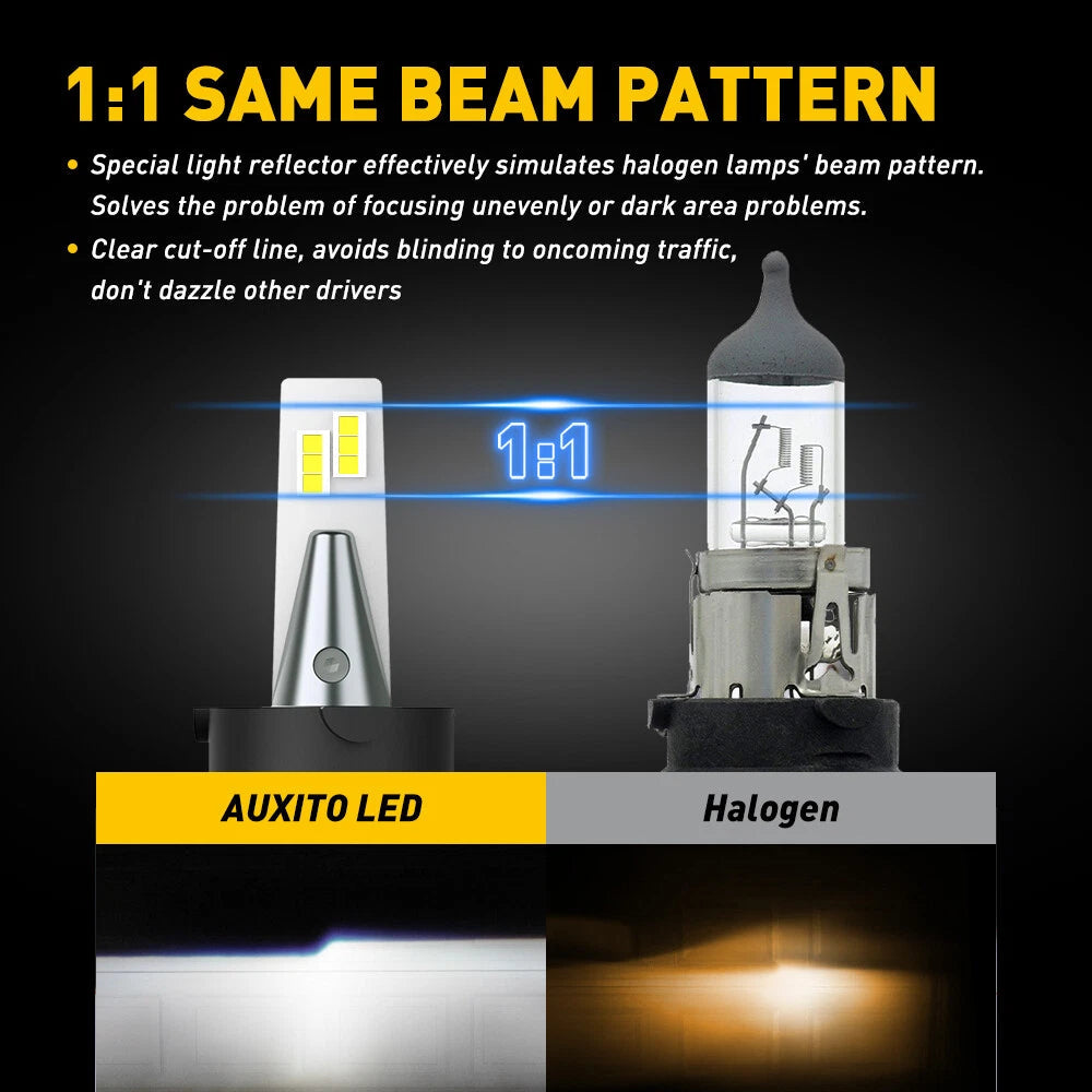 AUXITO H13 9008 LED Headlight Bulb High Low Beam White Light Canbus 6500K CANBUS AUXITO