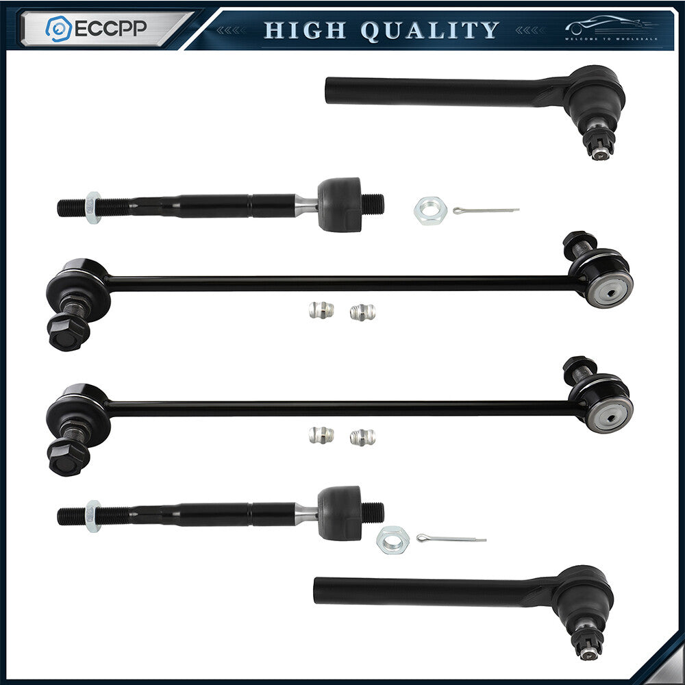 6x Front Tie Rod Ends Sway Bars For 2005 2006 2007 2008 2009 2010 Honda Odyssey