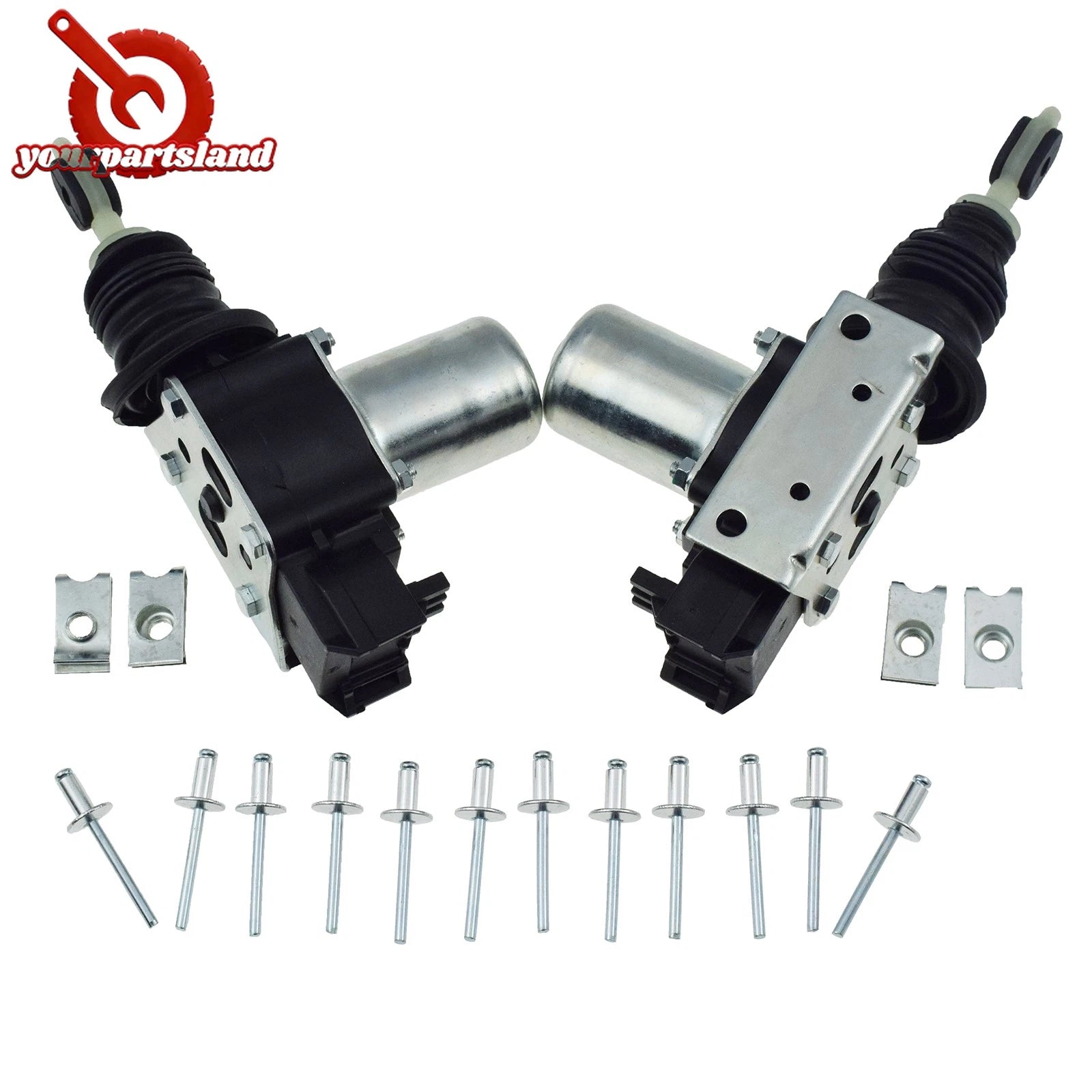 2PCS Power Door Lock Actuator Latch w/ Bracket for Chevrolet GMC Cadillac Pickup 6B93BC-57