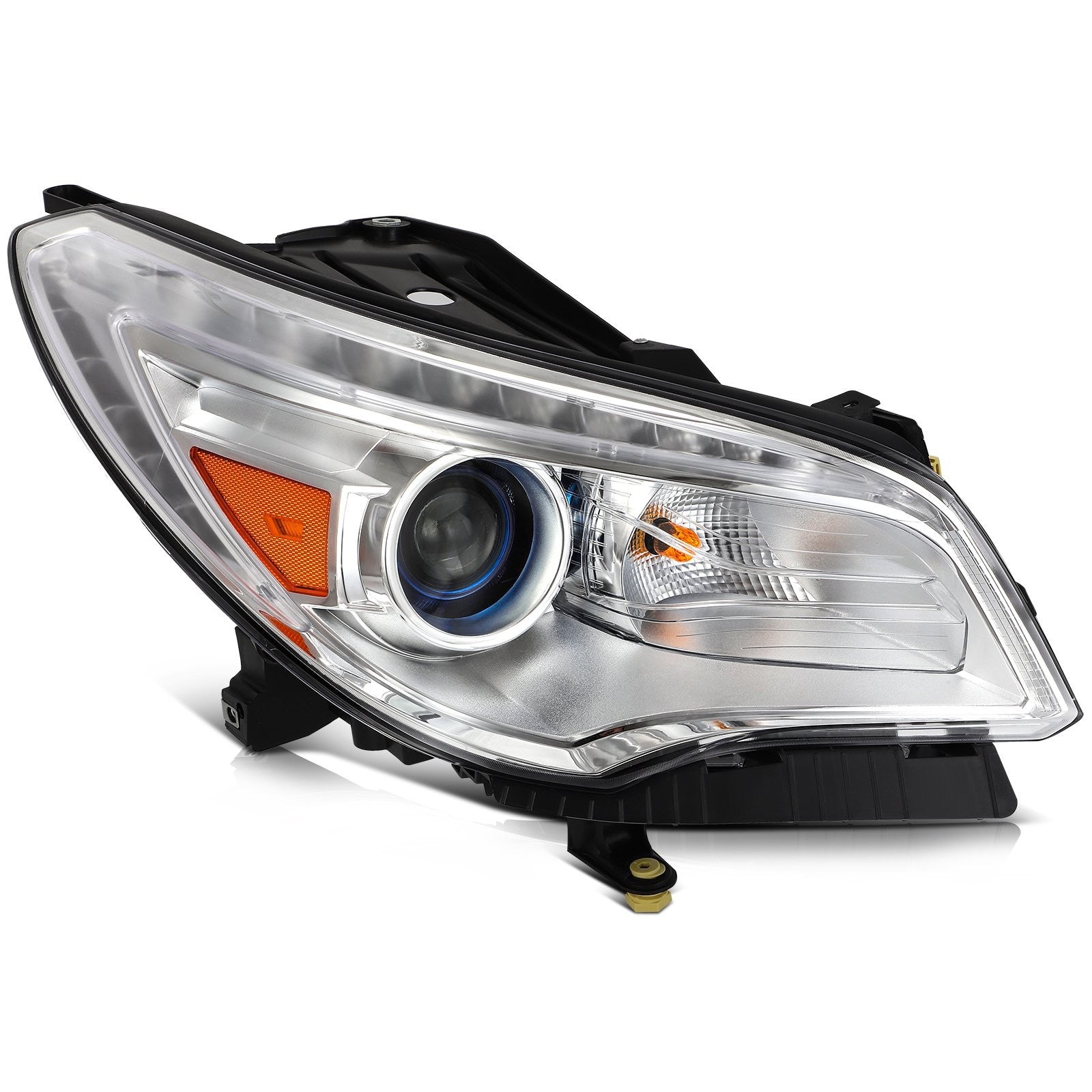 ECCPP Headlights Assembly For Buick Enclave 3.6L 2013-2017 Pair Kit Chrome Amber 6B93BC-57