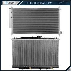 Aluminum Radiator & AC Condenser Cooling Kit For 2004-2005 2007 2008 Acura TSX 6B93BC-57