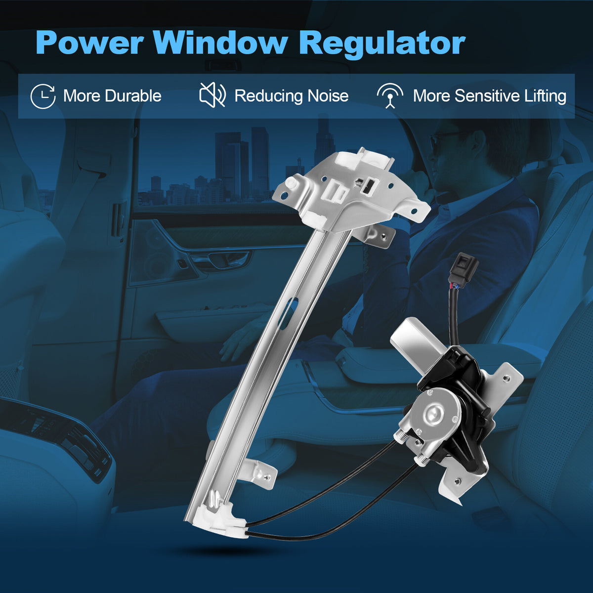 For Buick Century Regal 2004-1997 Rear Driver Side Window Regulator w/ Motor