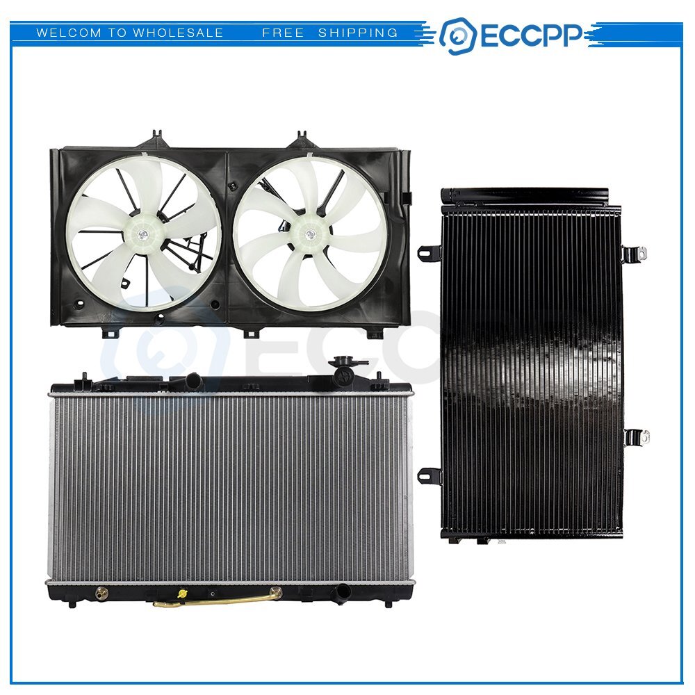 Electric Radiator Condenser Cooling Fan Kit For 2009 2010-2012 Toyota Venza 6B93BC-57