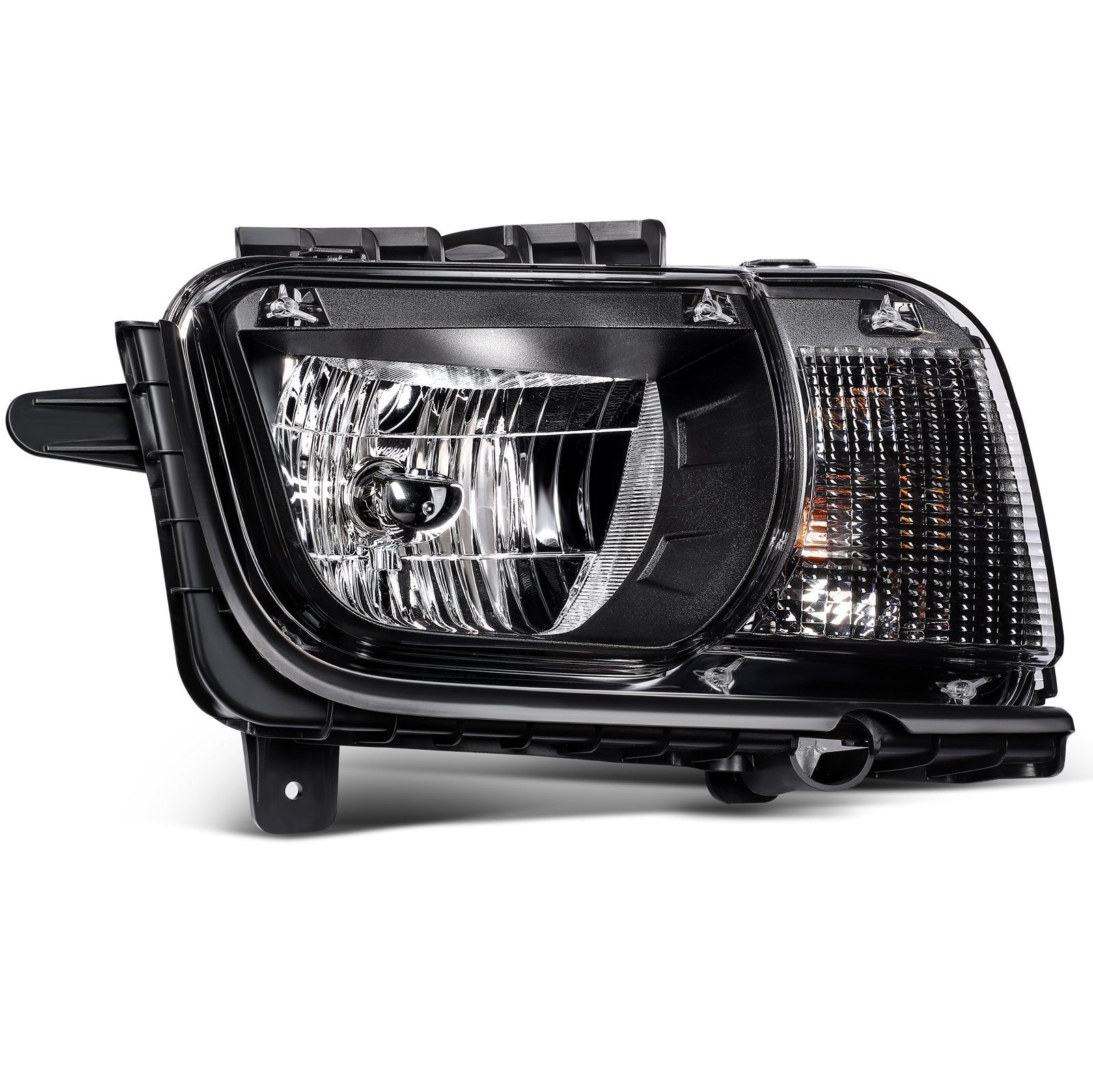 ECCPP Headlights Assembly For Chevrolet Camaro 3.6L 6.2L 2010-2013 Pair Black 6B93BC-57