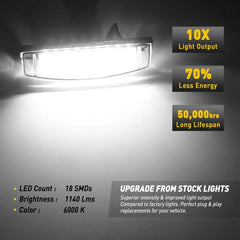 2X LED License Plate Light Rear Tag Lamps 6000K For 2007-2012 Toyota Yaris Sedan 6B93BC-57