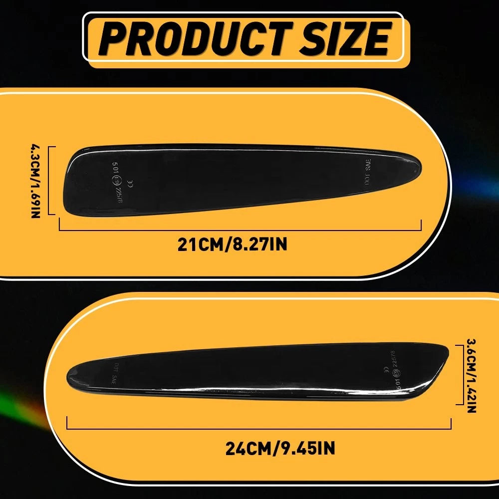 For 2005-2013 Chevy Corvette C6 Front & Rear Side Marker Light Smoke Lens 4pcs A 6B93BC-57