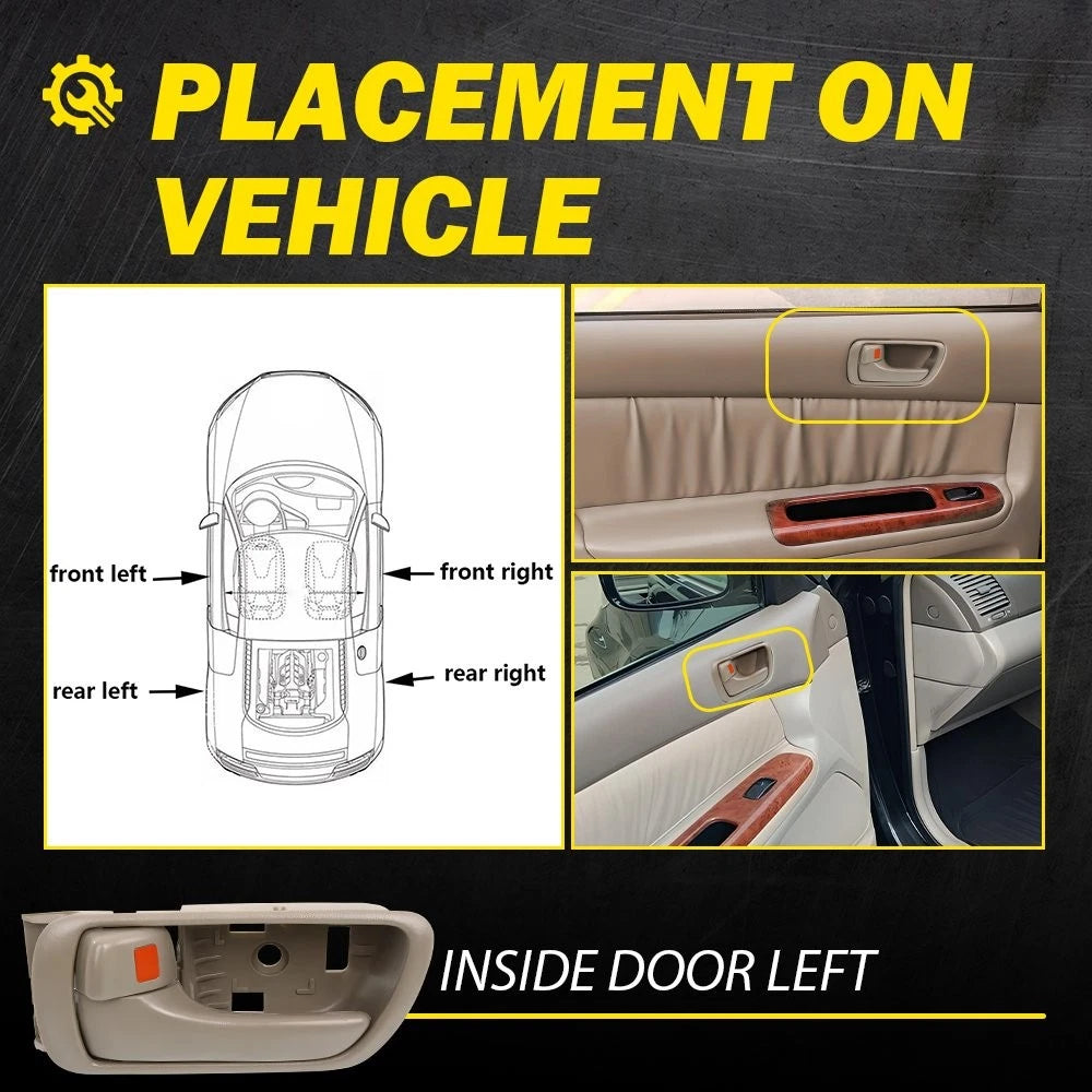 For 2002-2006 Toyota Camry Inside Door Handle Front or Rear Driver Side Beige A 6B93BC-57
