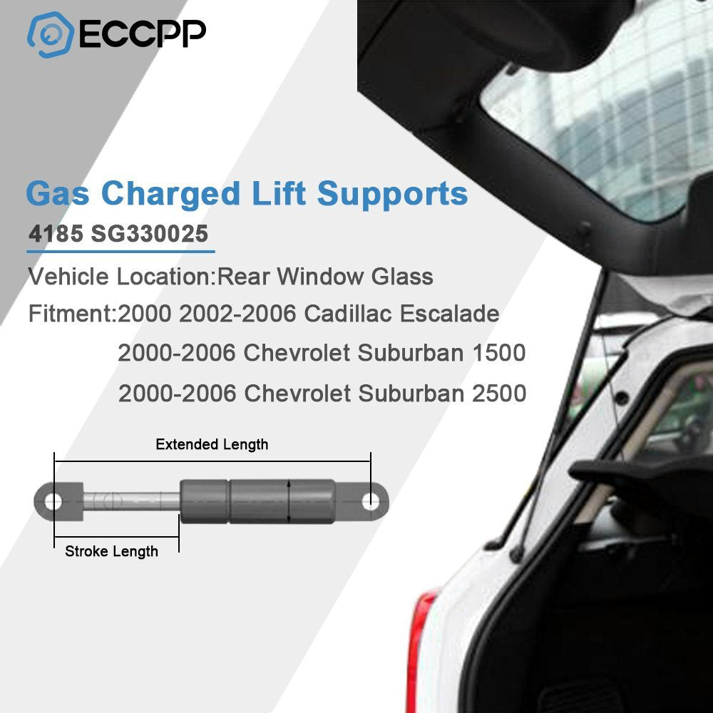 ECCPP 2x Rear Window Glass Lift Supports Shocks For 2000-2006 Chevrolet Tahoe ECCPP