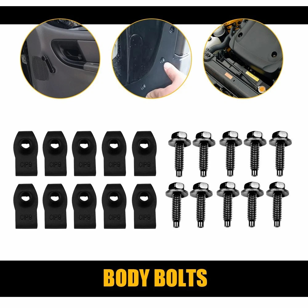 Car Truck Body Bolts U-nut Clips- 5/16-18 x 1-3/16"- 1/2" Hex- 40pcs/set- #374 6B93BC-57