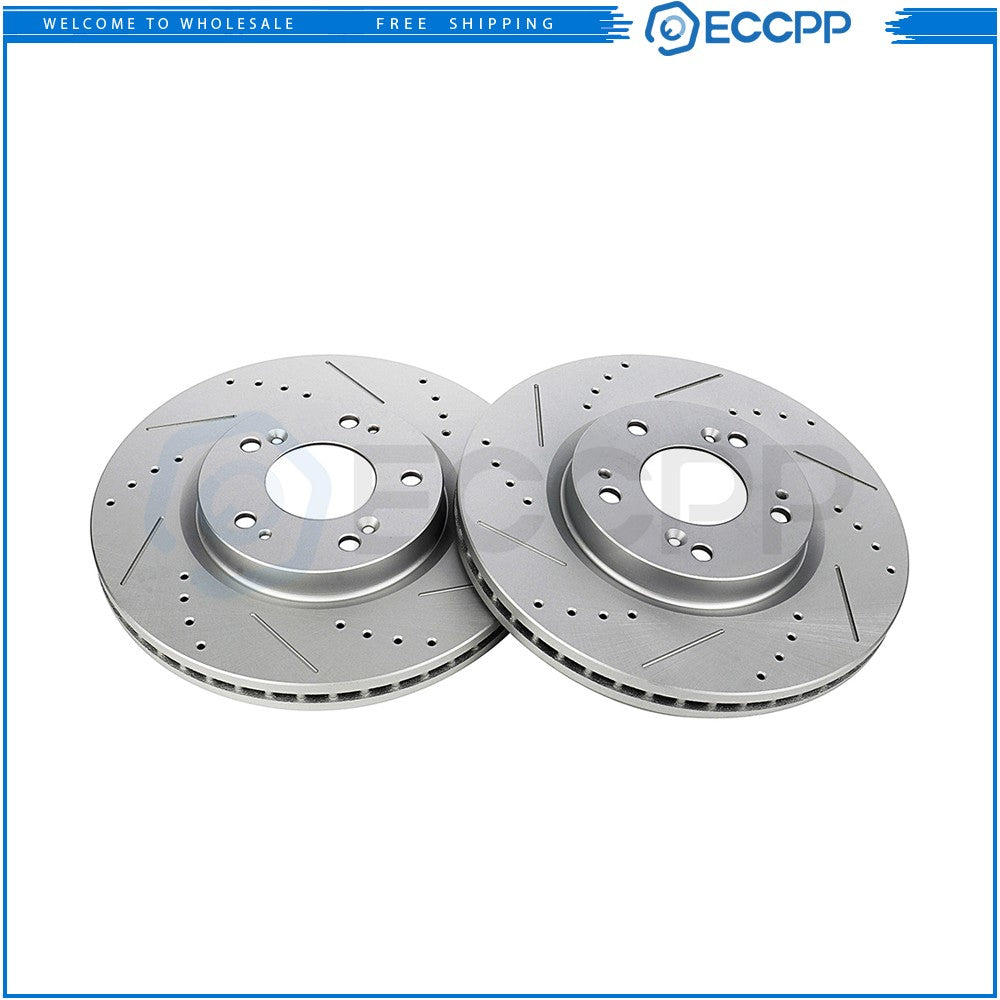 Front Drilled Slotted Rotors for Compass Patriot MK Avenger Caliber 200 Sebring 6B93BC-57