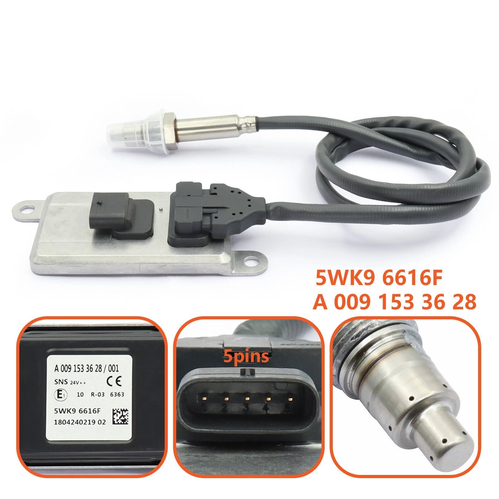 A0091533628 5WK96616F Nitrogen Oxygen Nox Sensor for MERCEDES BENZ Truck 6B93BC-57