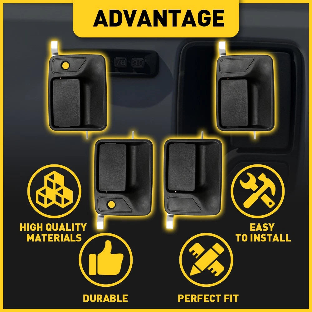 4X Door Handles Exterior Kit for 1999-2016 Ford F-250 Super Duty Crew Cab EOA 6B93BC-57