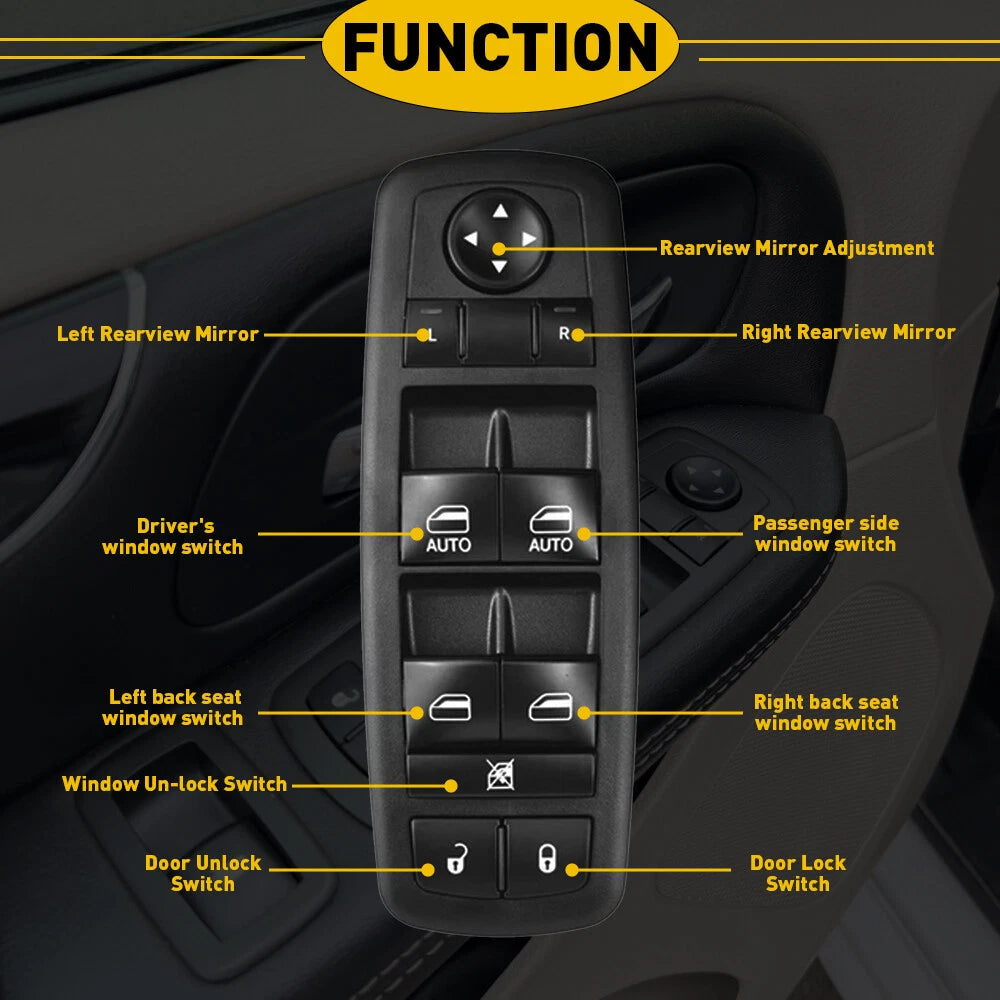 Master Power Window Switch 2012-19 For DODGE GRAND CARAVAN SE SXT 68110871AA EOA 6B93BC-57