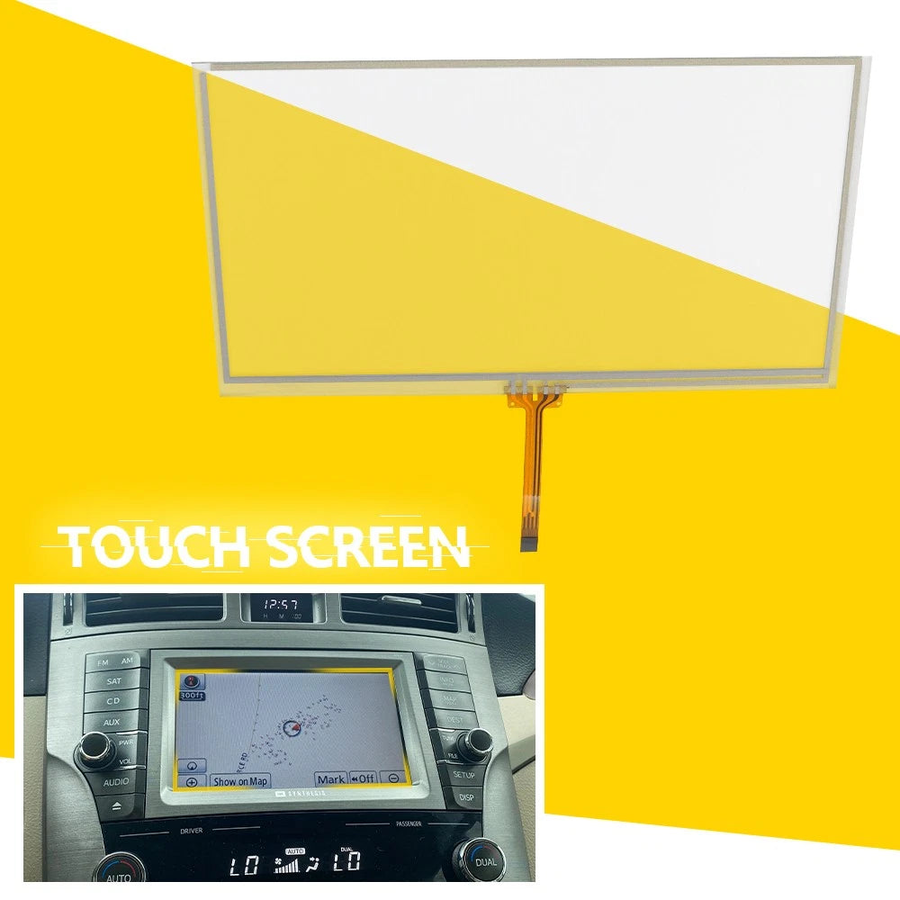 Fit 2013 2012 Toyota Camry Corolla Touch Screen Glass Digitizer 8-Pins 6.1'' 5V 6B93BC-57