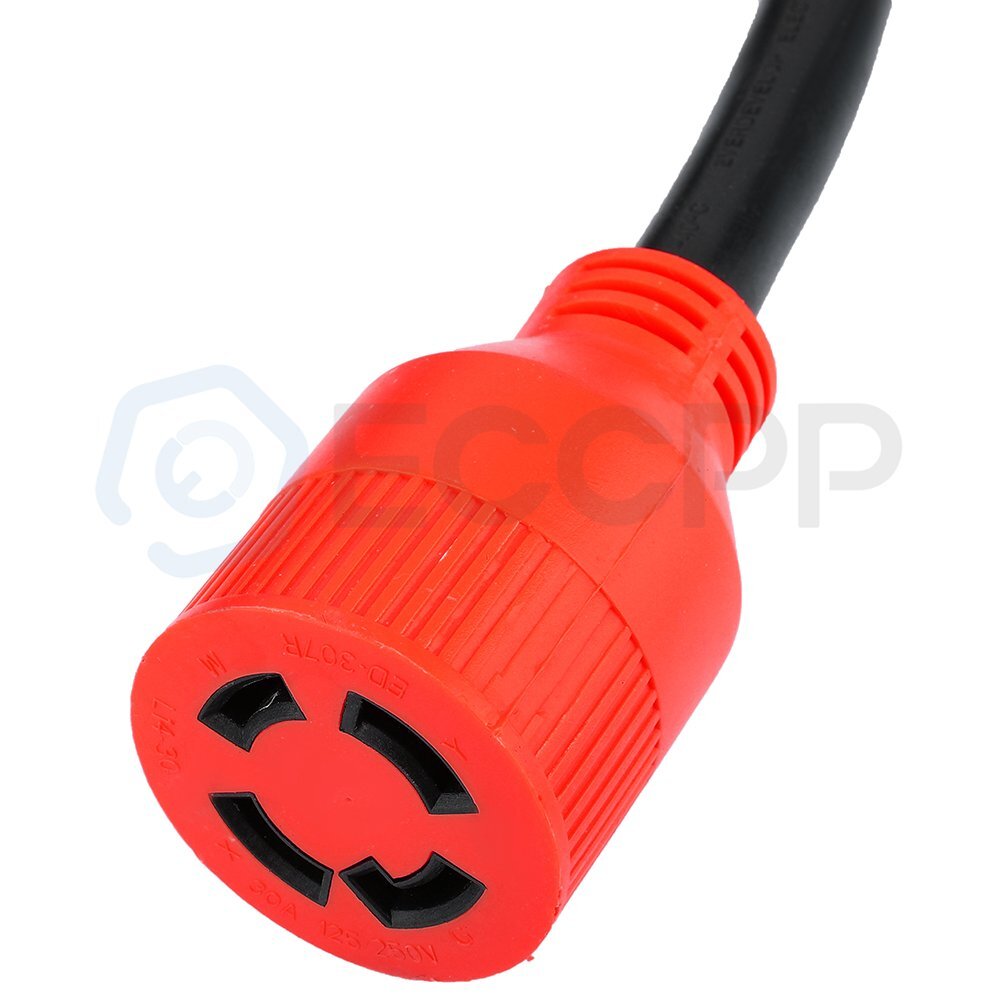 Generator Extension Cord 20 Ft 4 Prong Power Cable 10 Gauge 30 Amp Adapter Plug 6B93BC-57