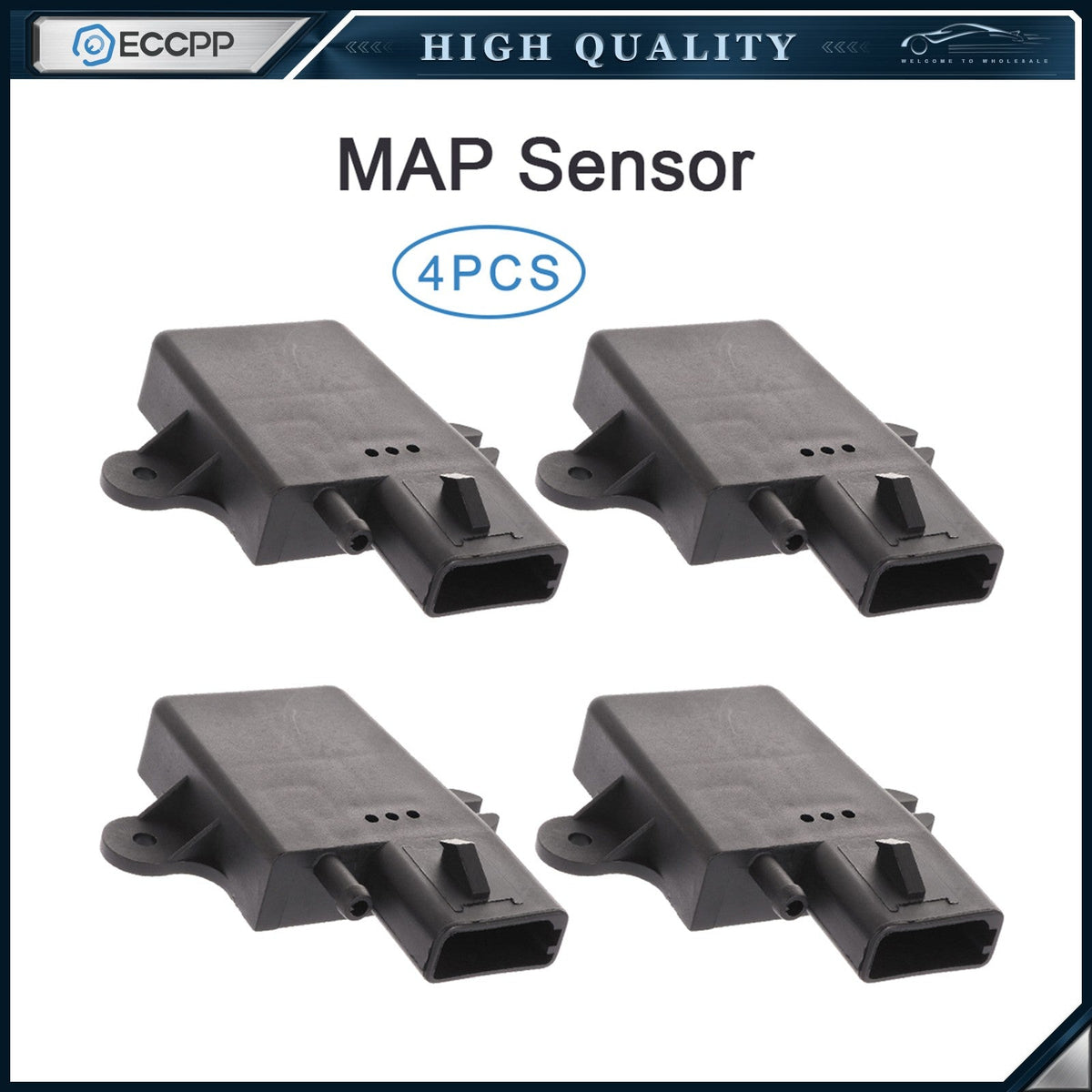 ECCPP Pair 4 Fuel Pressure Sensor MAP 1-year warranty Fits 05-10 2011 Ford Focus ECCPP