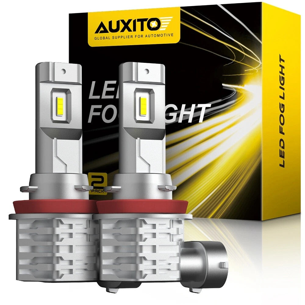 2X AUXITO H11 H16 H8 LED Fog Driving Light 6000K Super Bright Bulb White M4 EA AUXITO