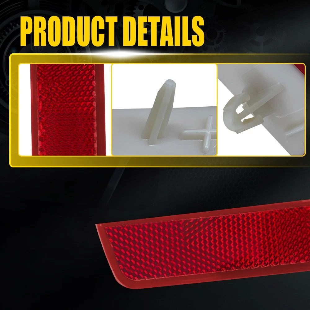 For 2010-2017 Chevy Equinox Rear Bumper Side Marker Lights Reflector Red Lens RH 6B93BC-57