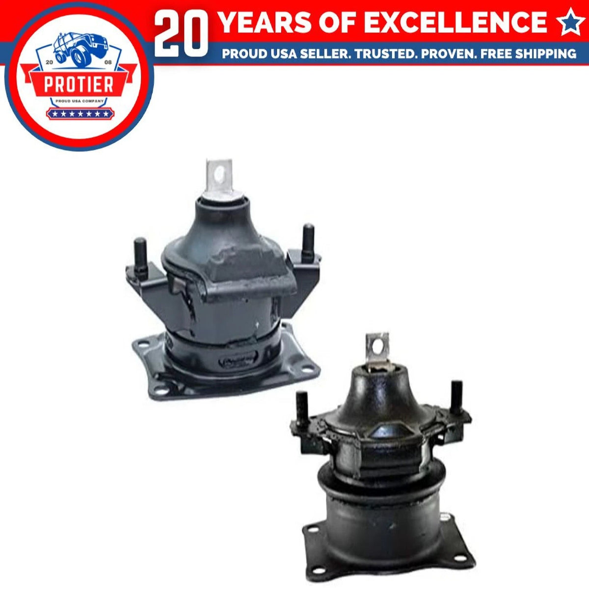 Fits 2003-2007 Honda Accord 2.4L AUTO Front & Rear Motor Mount Set 2PCS : 6B93BC-57