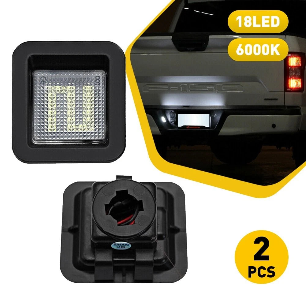 LED Smoke Lens License Plate Rear Bumper Fit Lights 15-22 Ford F-150 F150 Pickup 6B93BC-57