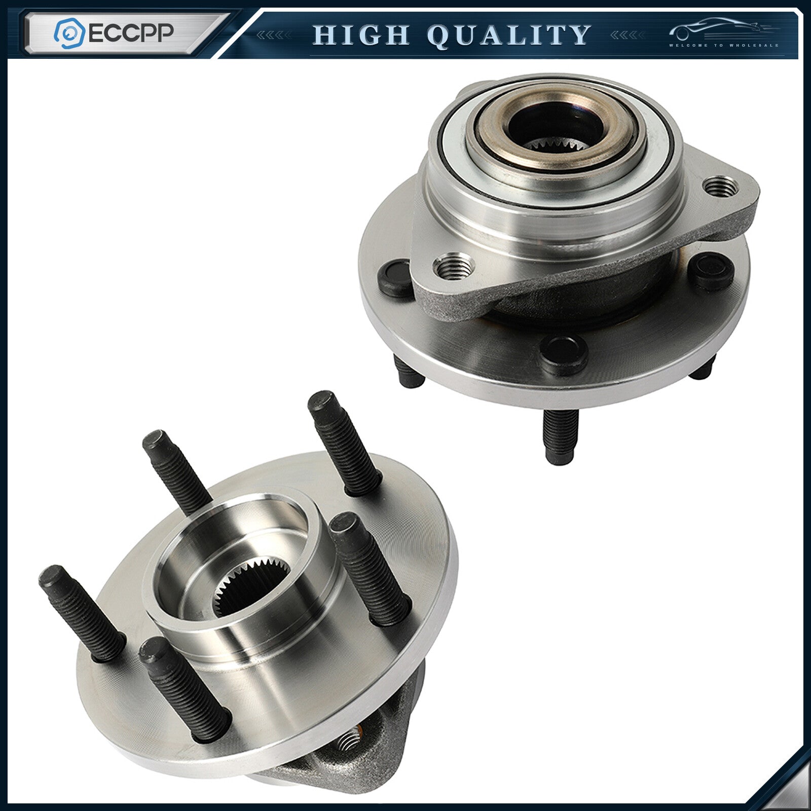 2 Pcs Wheel Hub Bearings Assembly Front For 2006 2007 2008 Chevrolet HHR Non-ABS 6B93BC-57