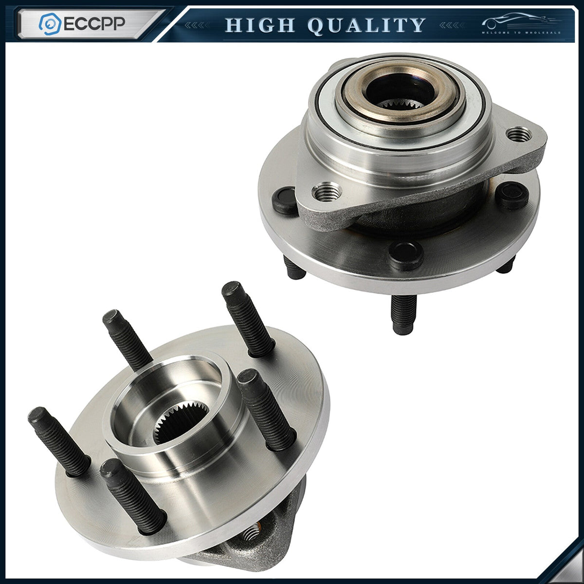 2 Pcs Wheel Hub Bearings Assembly Front For 2006 2007 2008 Chevrolet HHR Non-ABS 6B93BC-57