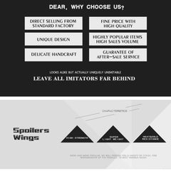 For 2011-on Dodge Charger Trunk Wing Pedestal Spoiler Matt Black