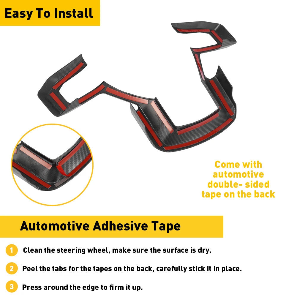 Steering Wheel Cover Trim Interior Accessories For Ford F150 F250 F350 17-20 EOA 6B93BC-57