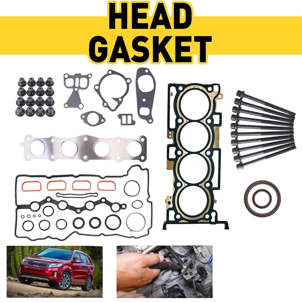 Engine Cylinder Head Gasket Set with Bolt For 2015-2020 Hyundai Kia 2.4L L4 DOHC 6B93BC-57