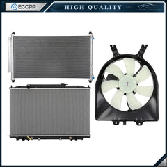 Electric Radiator Condenser Cooling Fan Kit For 2005 2006-2010 Honda Odyssey 6B93BC-57