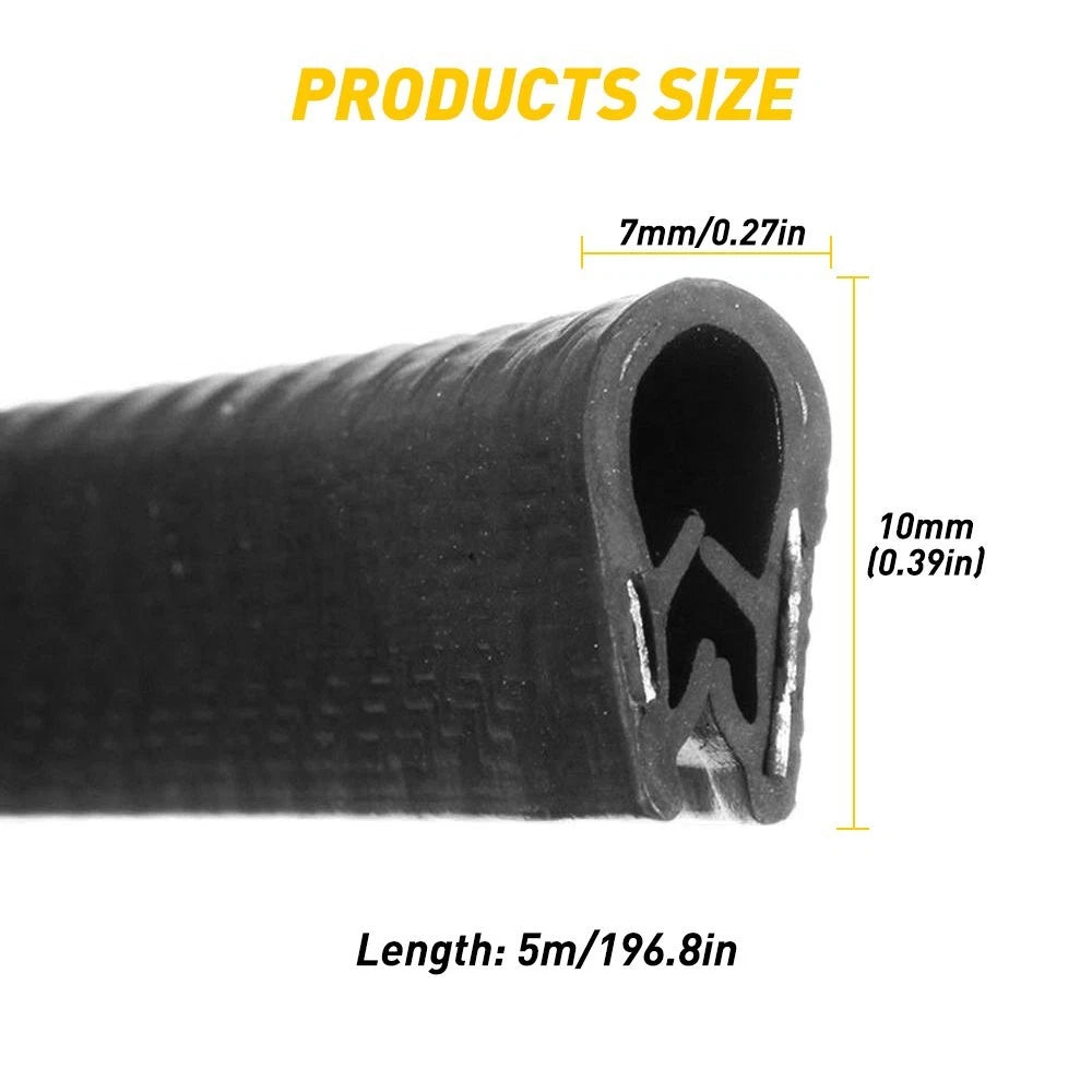 16ft Car Trim Edge Door Molding Rubber Strip Scratch Seal Protector Guard Decor 6B93BC-57